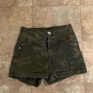 it is a jean shorts that have been slightly used